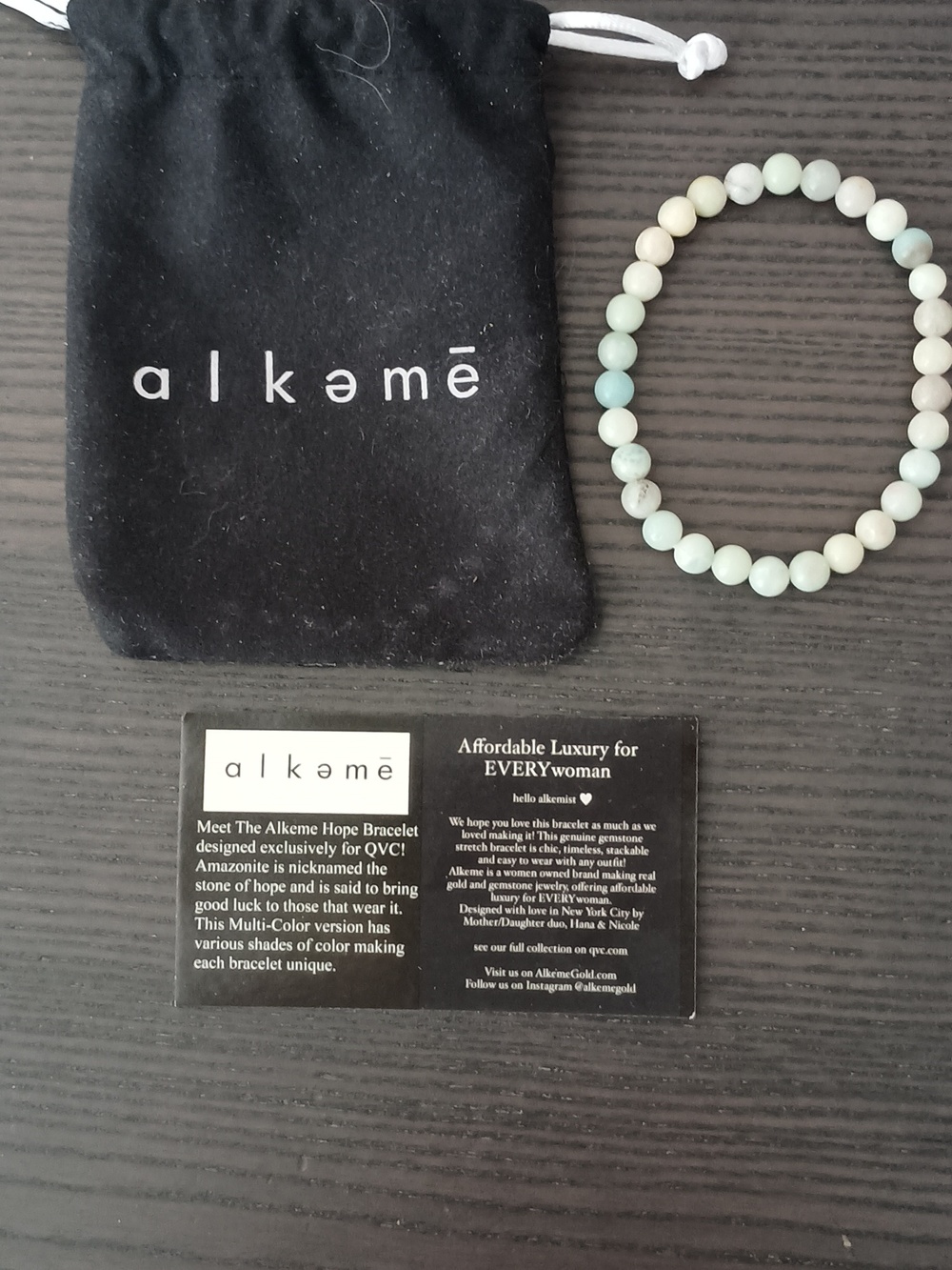 ALEKME. QVC. Gemstone Beaded Stretch Bracelet NEW